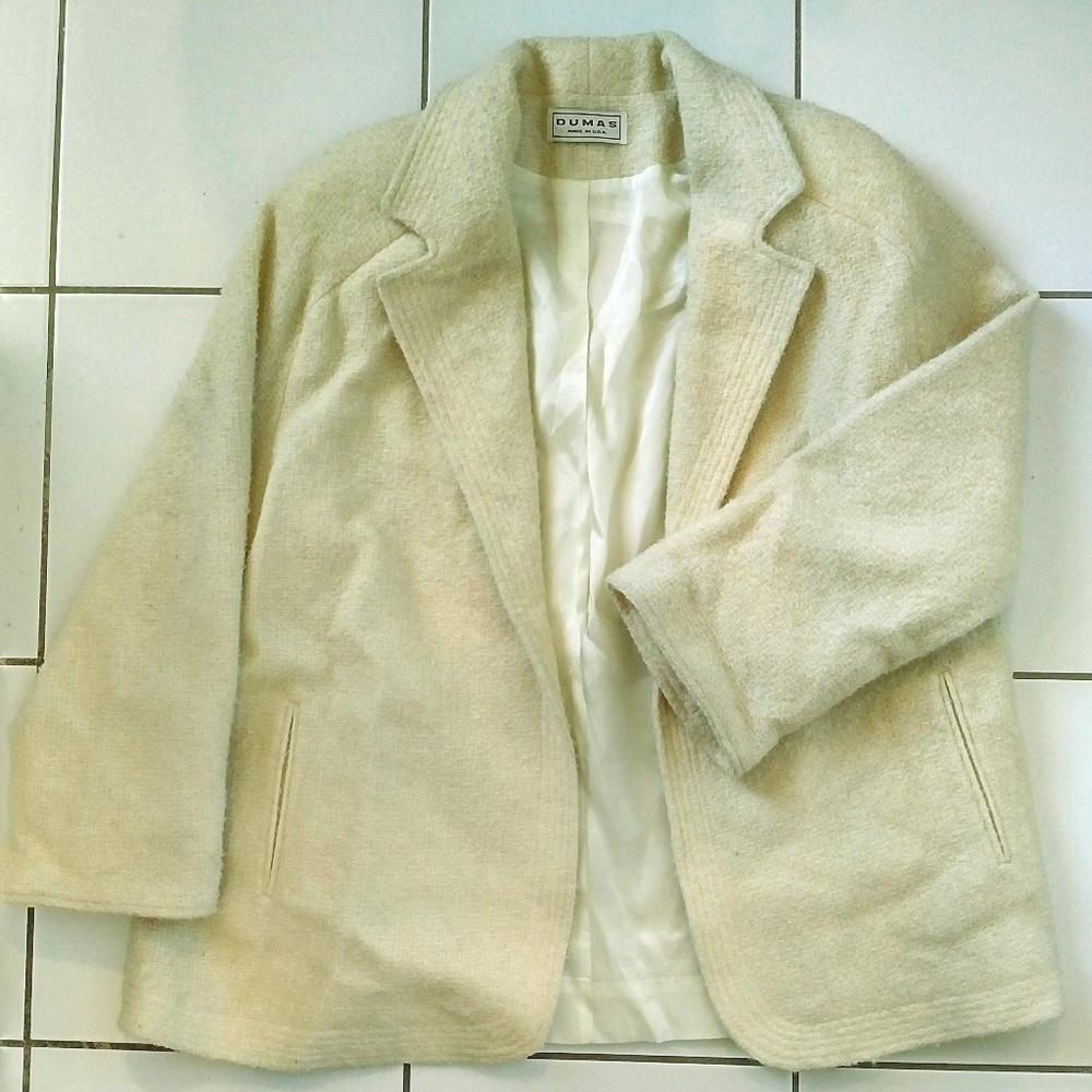 Vintage Dumas Cream Wooly Boxy Jacket